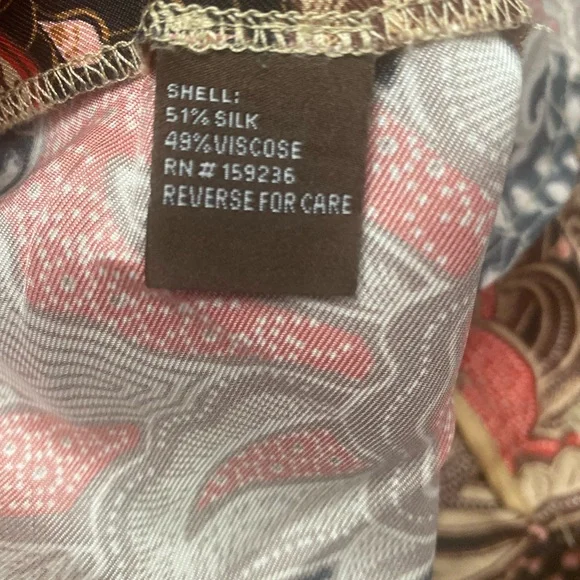 J. McLaughlin Brown and Pink Paisley pant - Picture 7 of 8